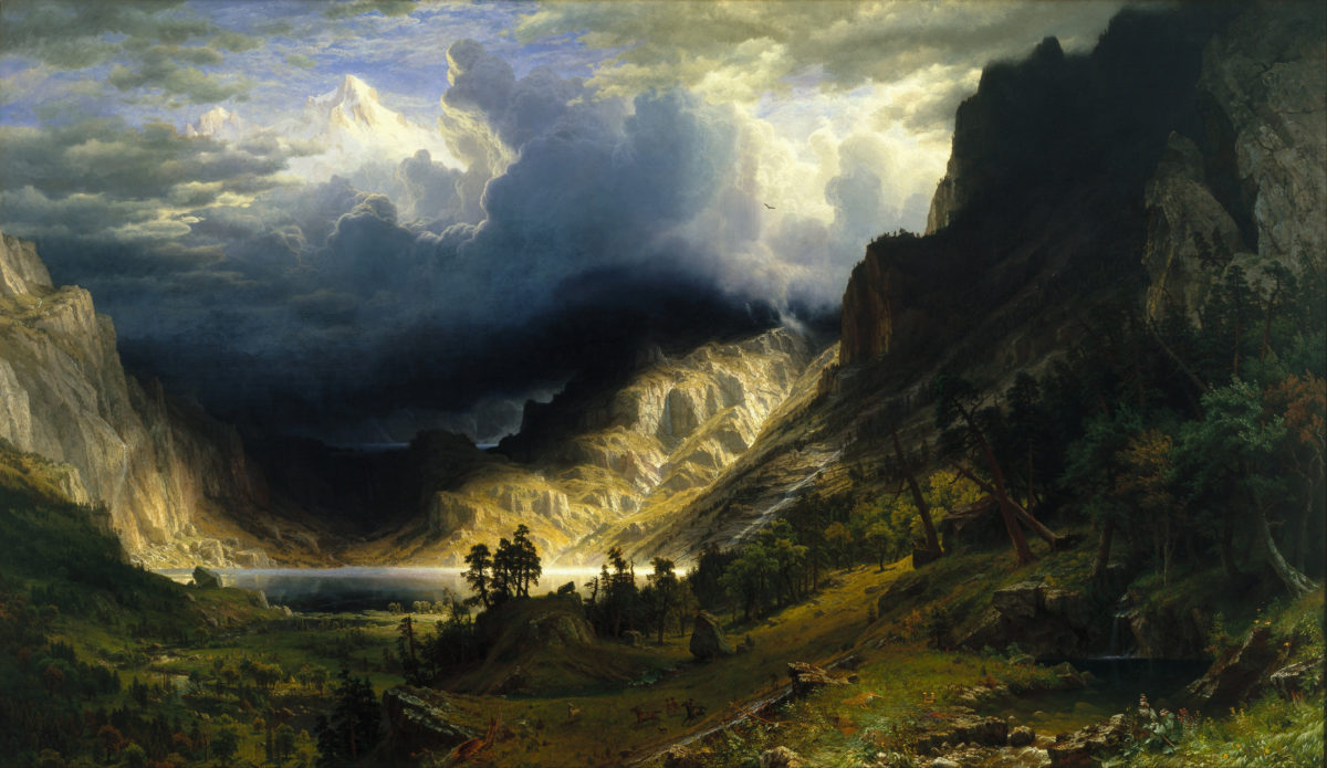 Albert Bierstadt A Storm in the Rocky Mountains Mt Rosalie Google Art Project